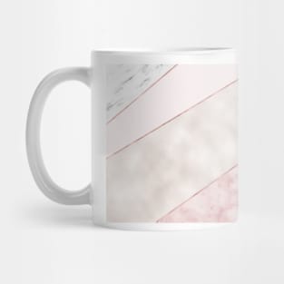 Spliced mixed pink marble and rose gold Mug